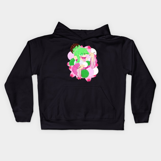 Mochi Mochi Kids Hoodie by Squid Mama Art